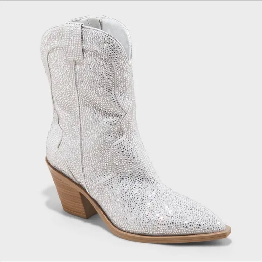 Jacey Rhinestone Western Ankle Boots - Universal Thread